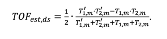 DS-TWR TOF estimate formula